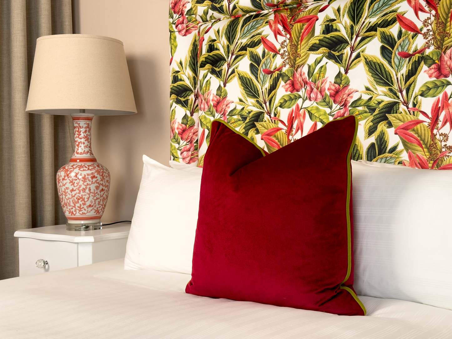 Bougainvillea White Headboard